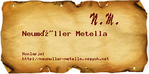 Neumüller Metella névjegykártya